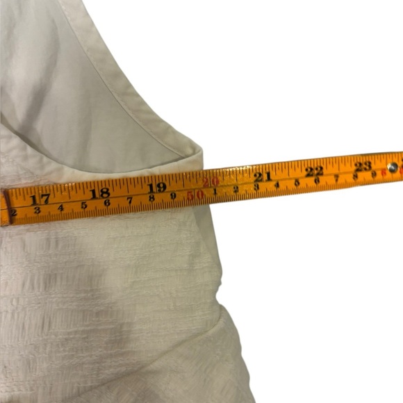 Tibi White Peplum Babydoll Sleeveless Boho Flowy Blouse Size 8 - Picture 12 of 12